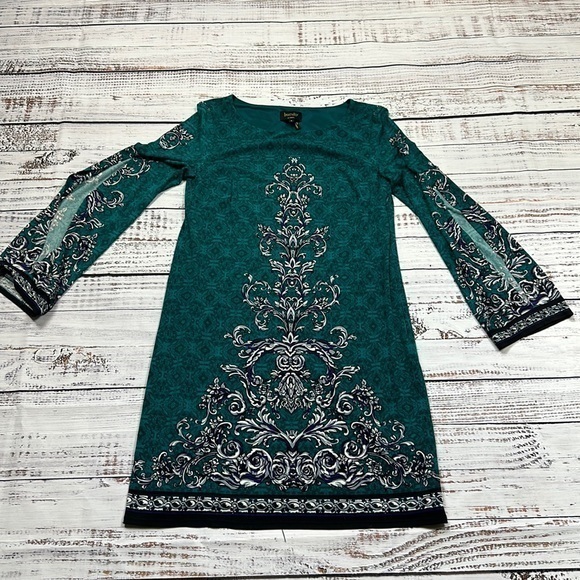 Laundry by shelli segal teal shift dress size 6 - Picture 1 of 6